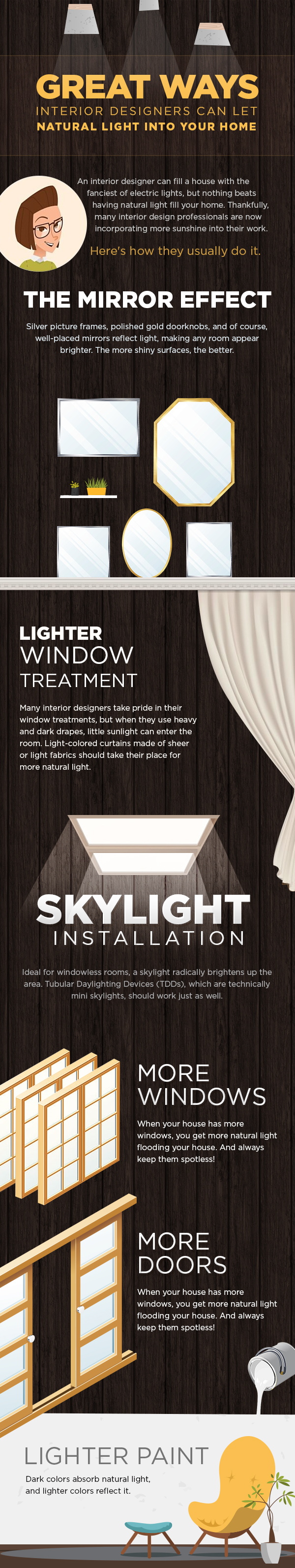 Great Ways Interior Designers Can Let Natural Light Into Your Home (Infographic)